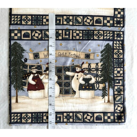 Rare MODA Fabric 6 Quilt Blocks "Winter Quilt Festival" Snowmen Deb Strain - Picture 6 of 8